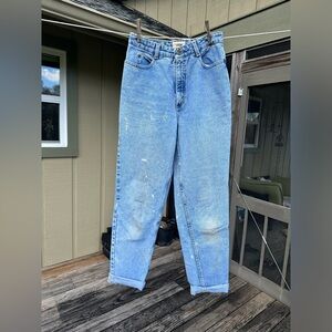Talbots Paint Splatter Mom Jeans